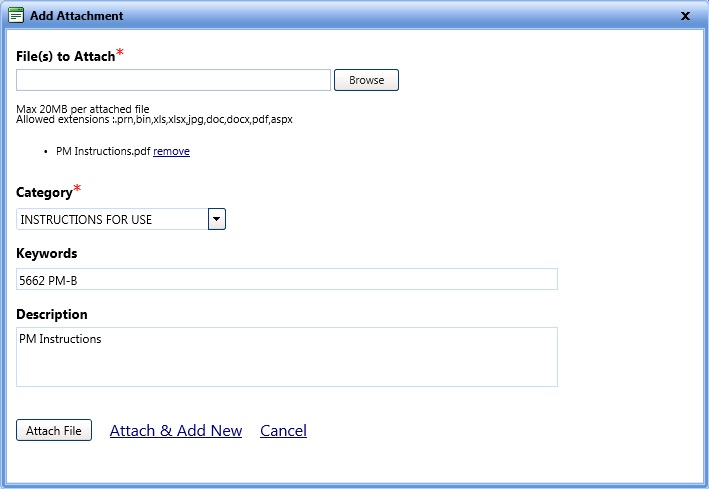 Add Attachment