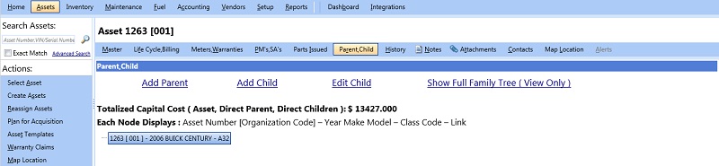 Parent, Child tab